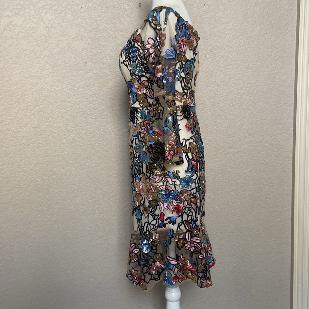 DONATING 04/02 NWT Alexia Admor Multicolor Embroidered Dress - Picture 4 of 15